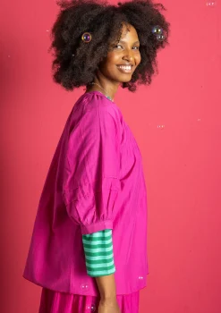 Blus i bomull/siden-Gudrun Sjödén Outlet