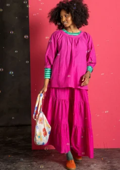 Blus i bomull/siden-Gudrun Sjödén Outlet