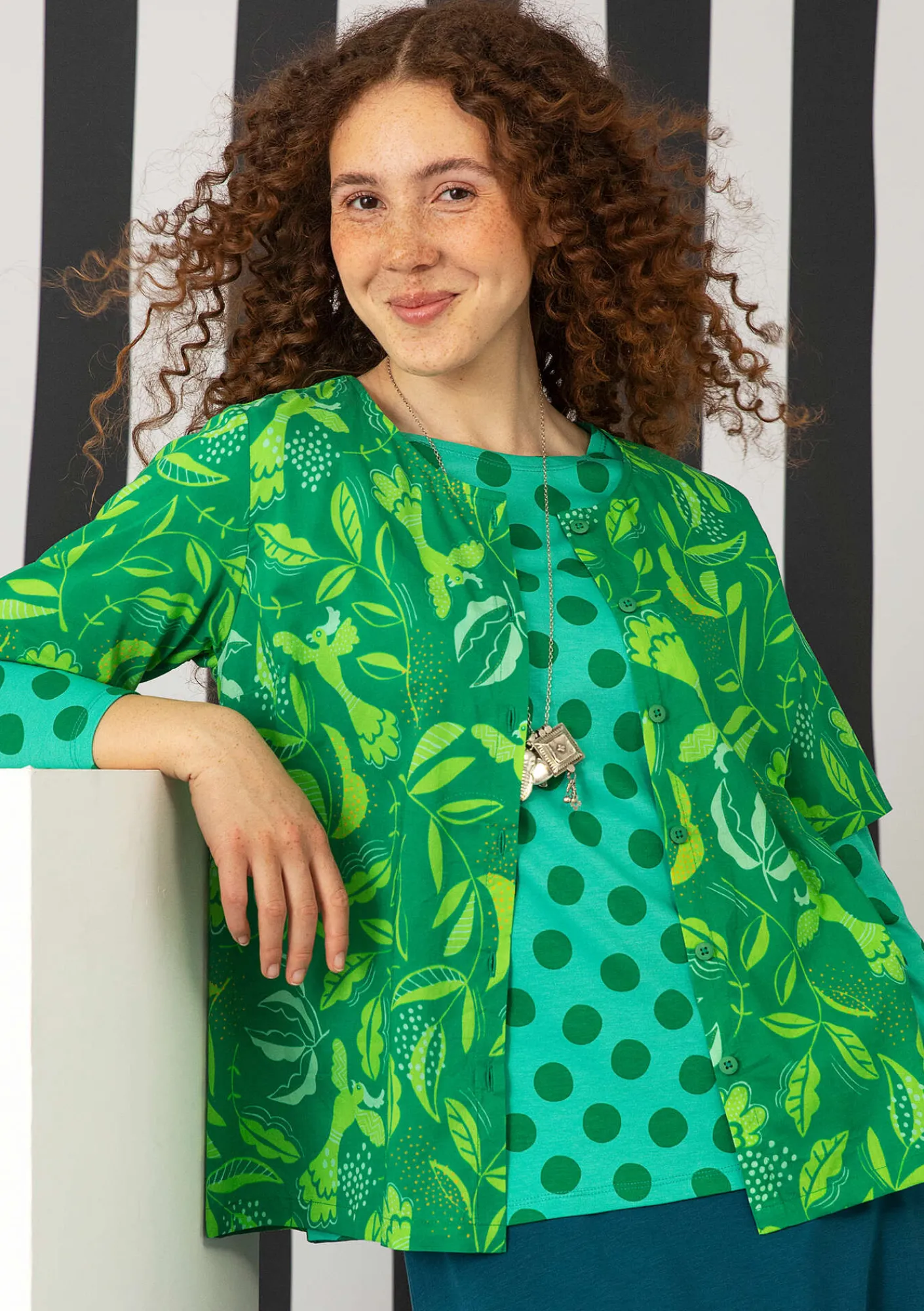 Blus "Uuve" i ekologisk bomull-Gudrun Sjödén Sale