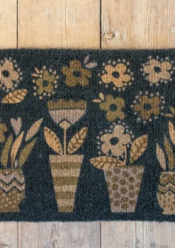 Dörrmatta "Flower pots" i kokosfiber-Gudrun Sjödén Sale