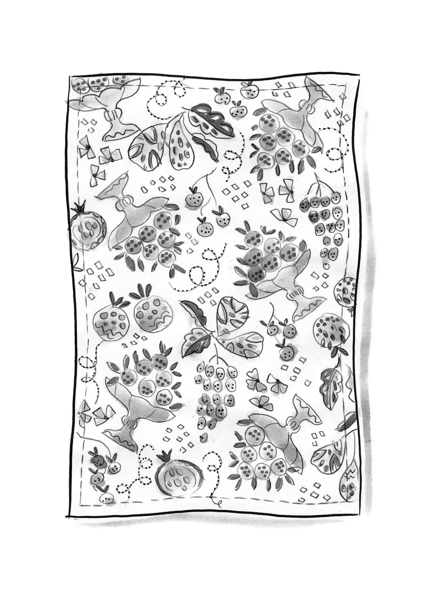 Duk "Fruits" i ekologisk bomull-Gudrun Sjödén Outlet