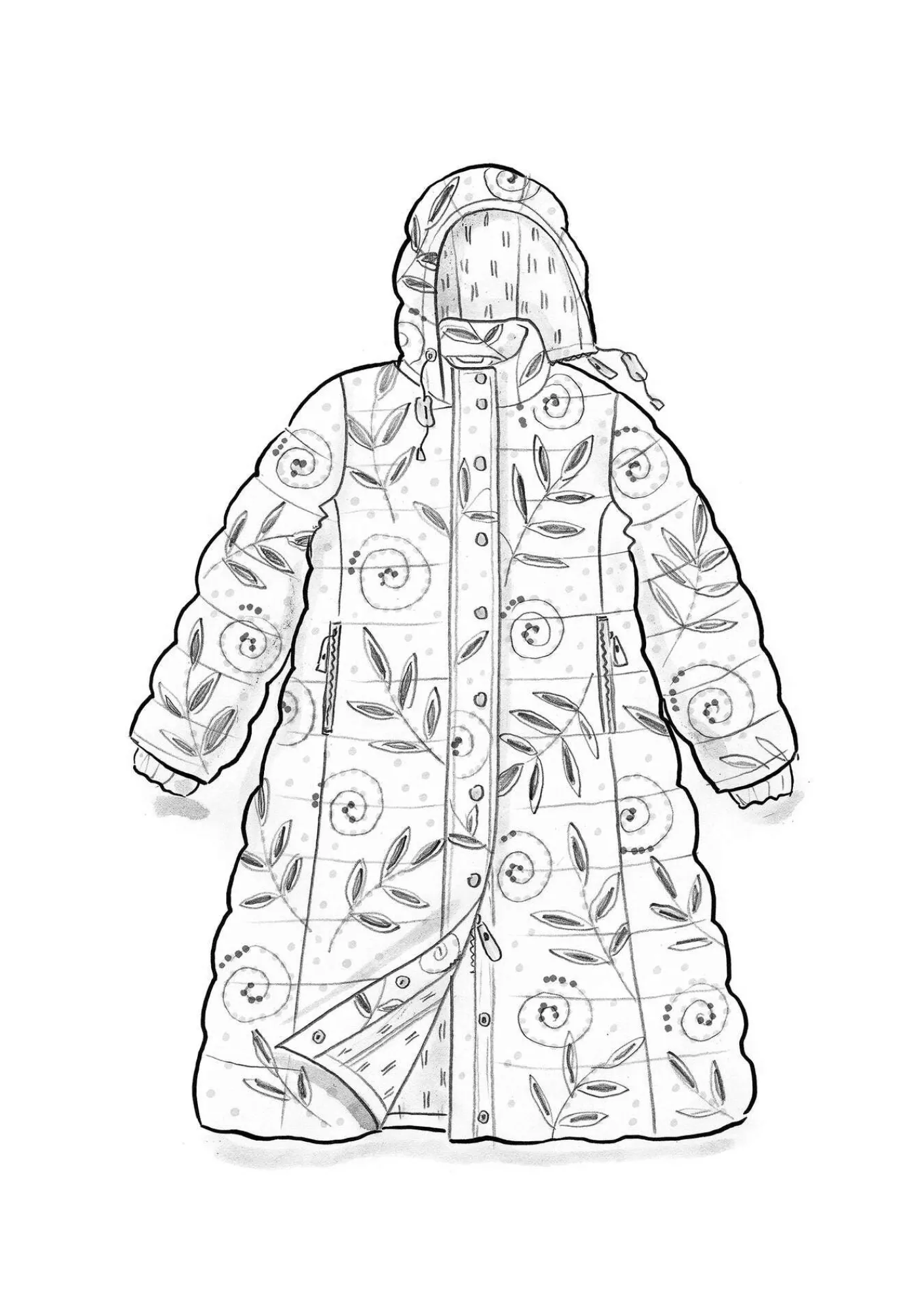 Dunkappa "Bhumika" återvunnen polyester/dun-Gudrun Sjödén Best