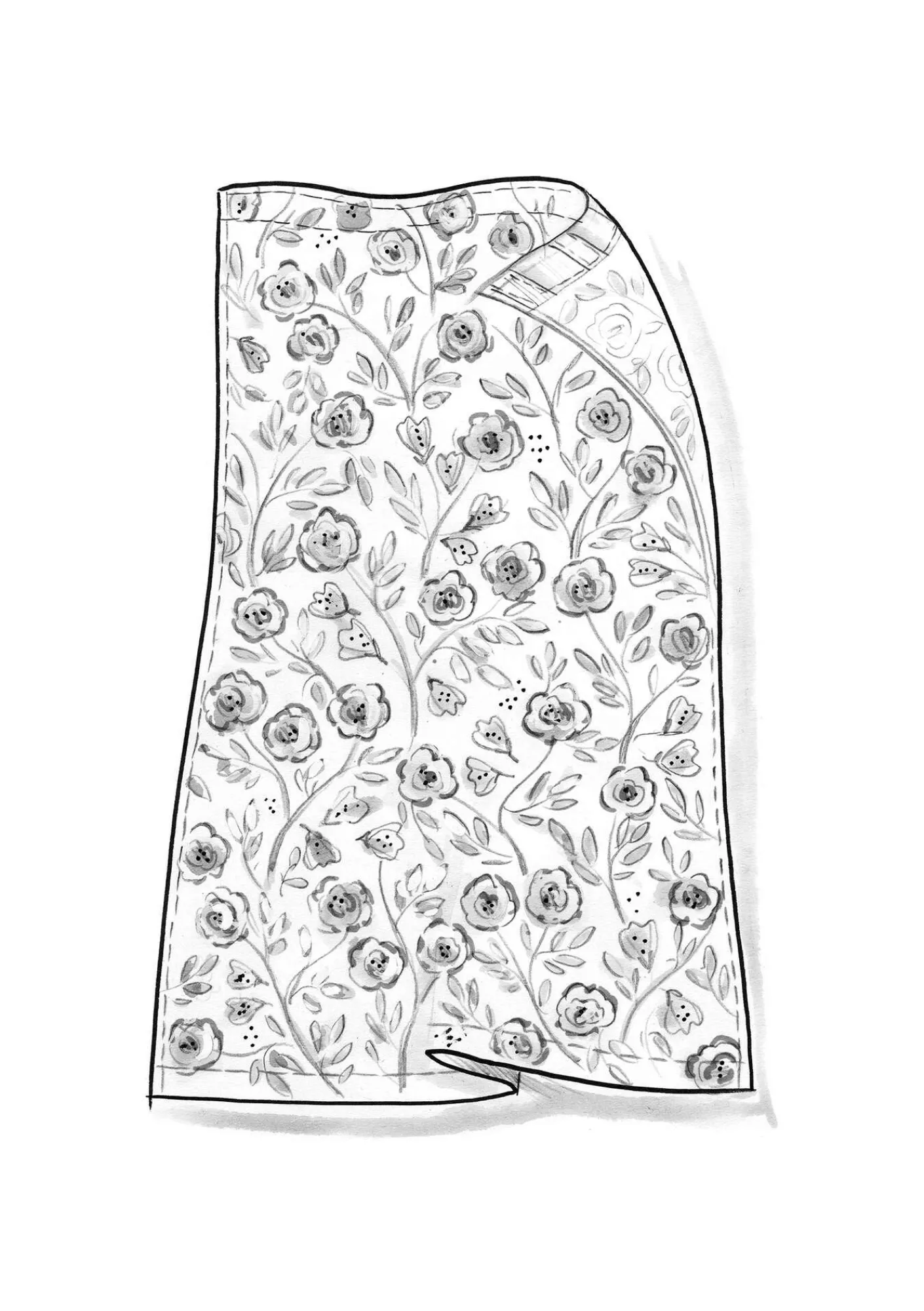 Gardin "Wild rose" i lin/bomull-Gudrun Sjödén