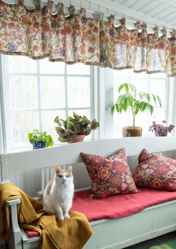 Gardinkappa "Wild rose" i lin/bomull-Gudrun Sjödén Online