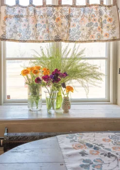 Gardinkappa "Wild rose" i lin/bomull-Gudrun Sjödén Clearance