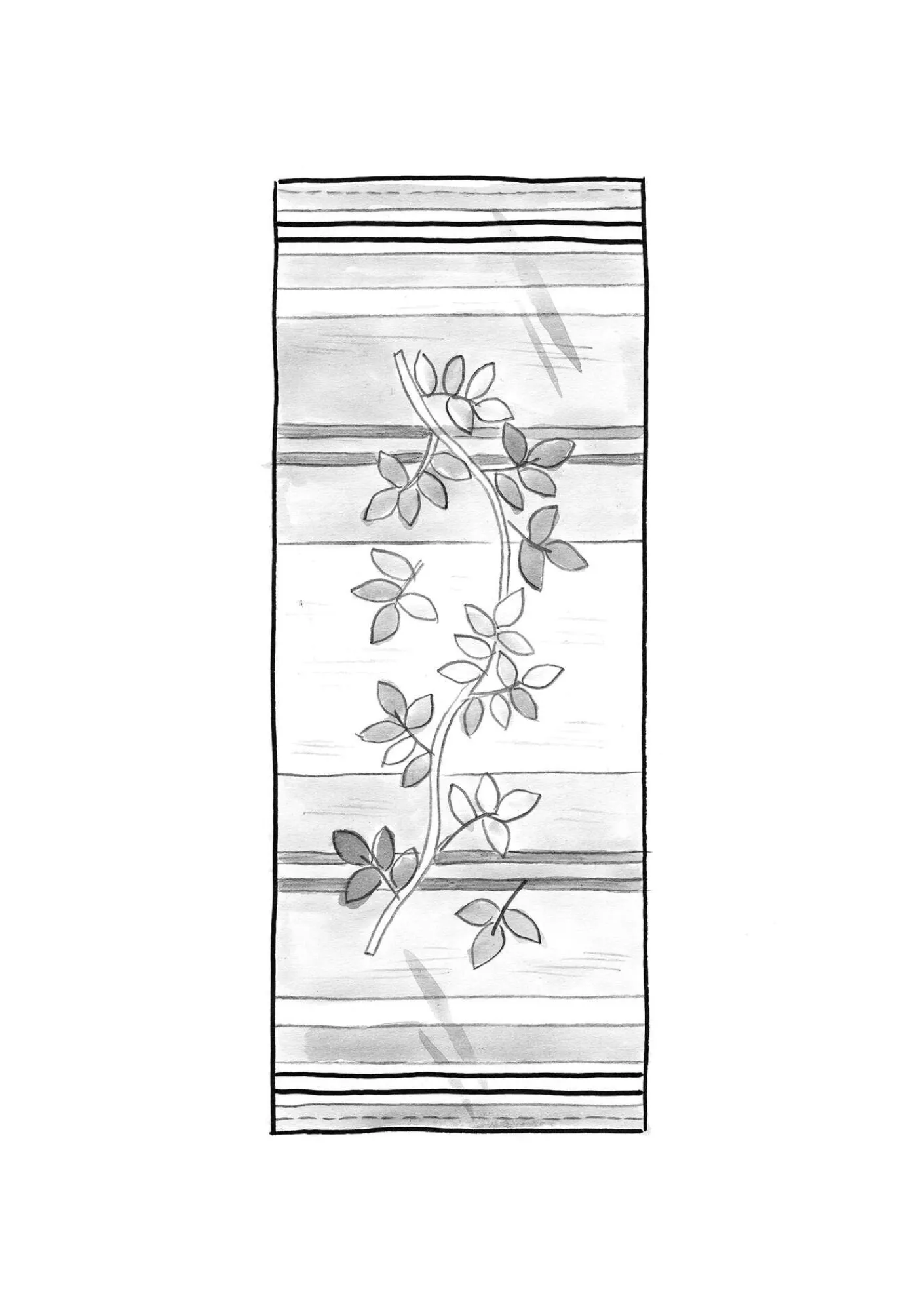 Gångmatta "Leaves" i ekologisk bomull-Gudrun Sjödén