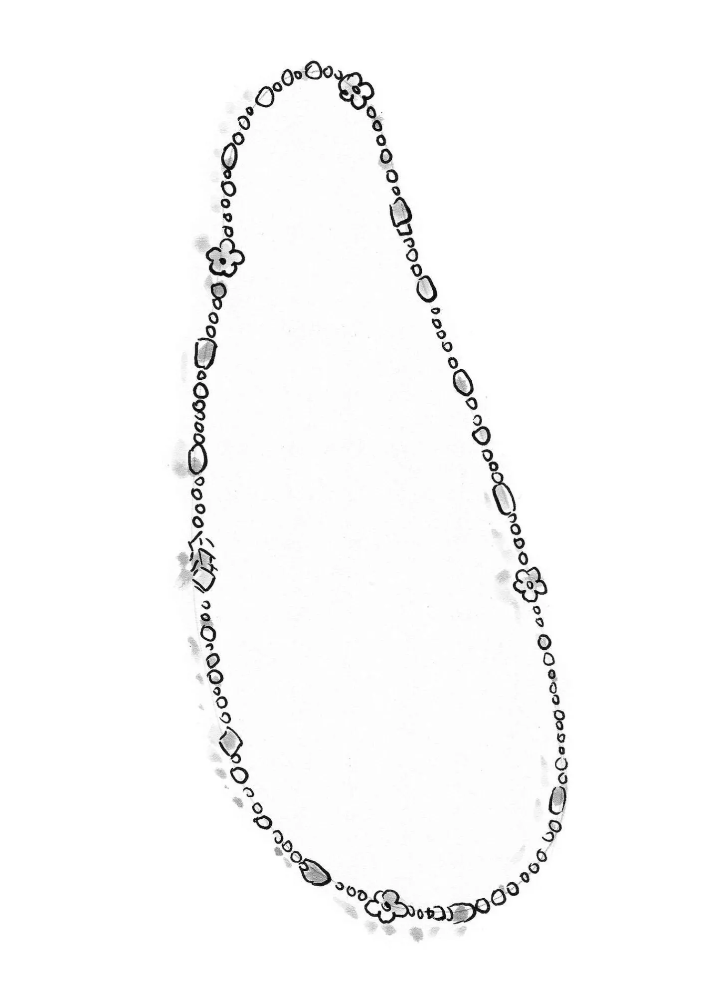 Halsband "Jane" i återvunna glaspärlor-Gudrun Sjödén Best