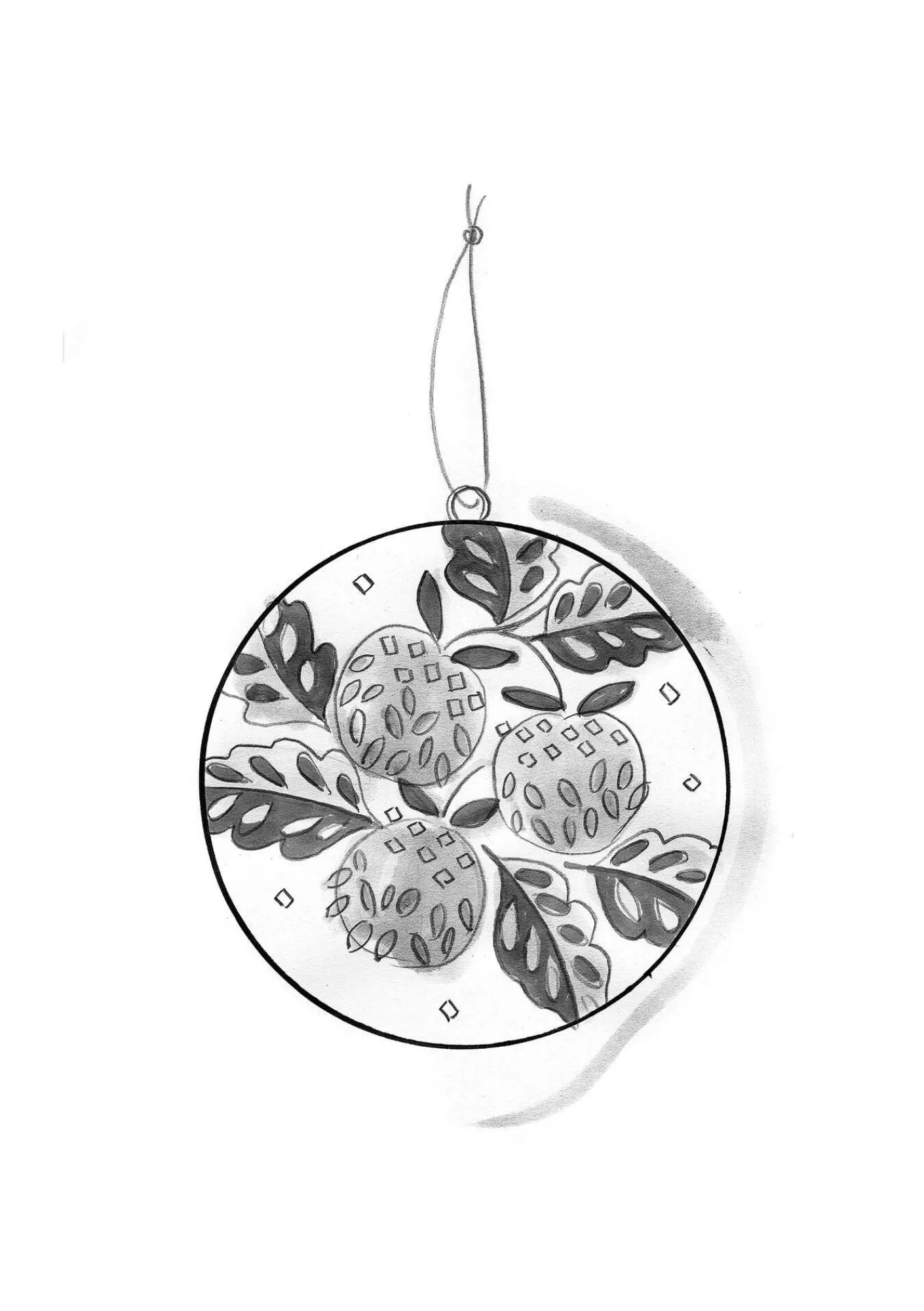 Julkula "Gnistra" i papier maché-Gudrun Sjödén Best