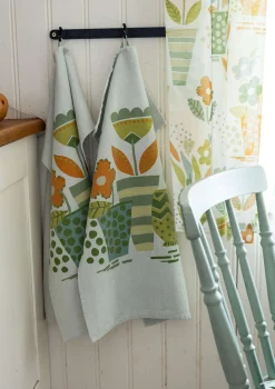 Kökshandduk "Flower pots" i ekologisk bomull-Gudrun Sjödén