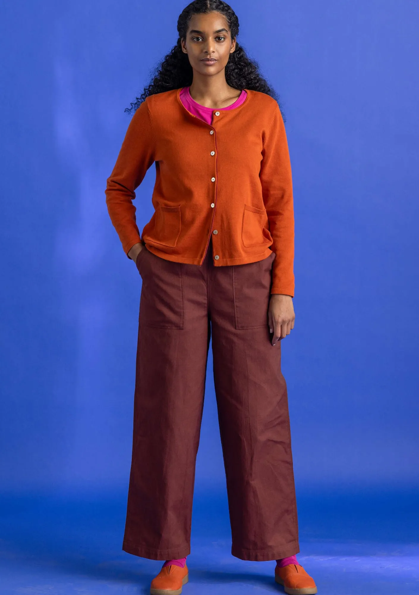 Kofta i ekologisk/återvunnen bomull-Gudrun Sjödén