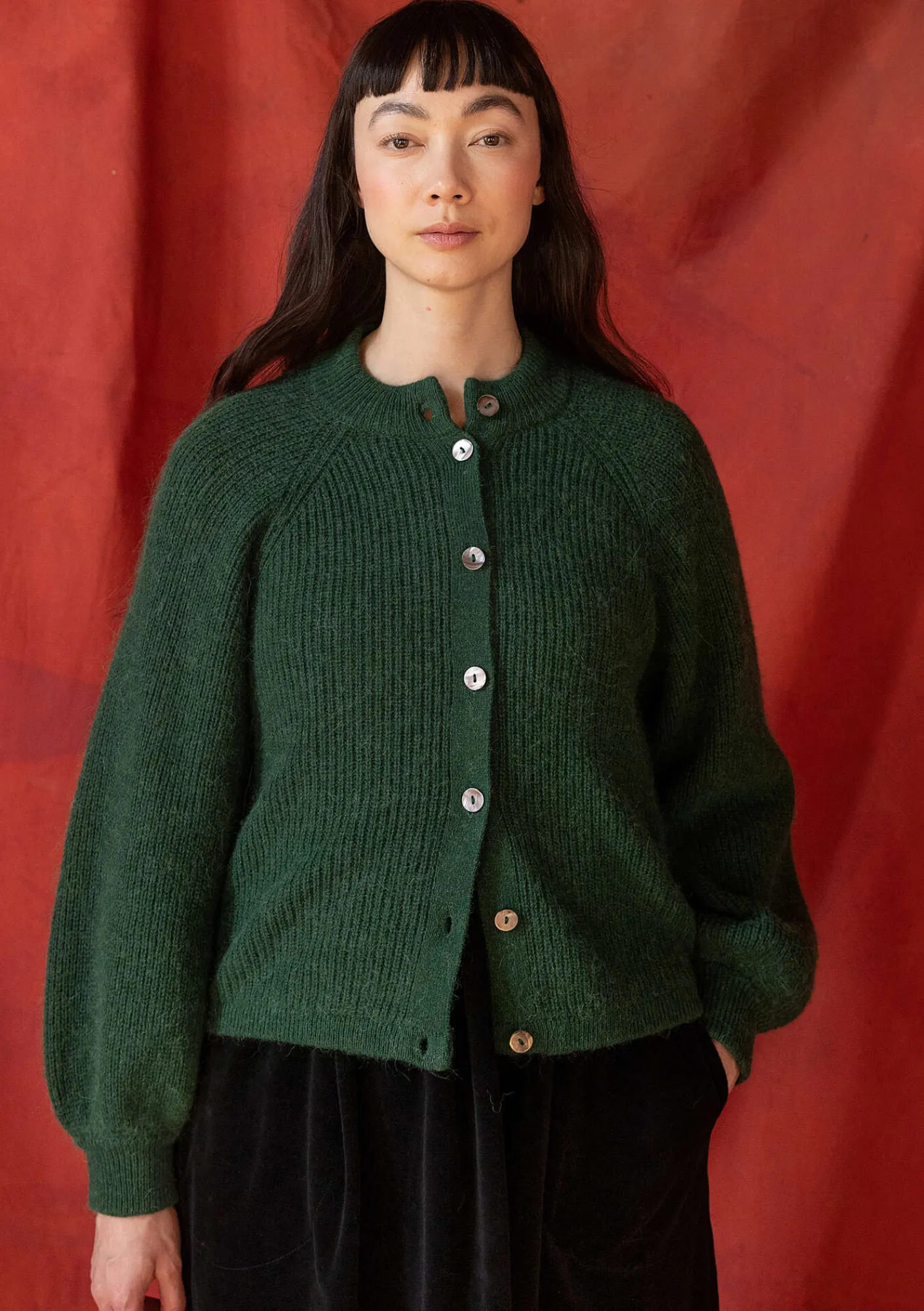 Kofta "Vinternatt" i alpackamix-Gudrun Sjödén