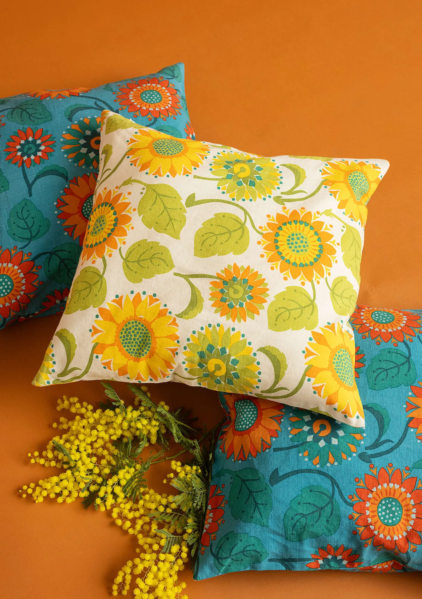 Kuddfodral "Sunflower" i ekologisk bomull/lin-Gudrun Sjödén Clearance