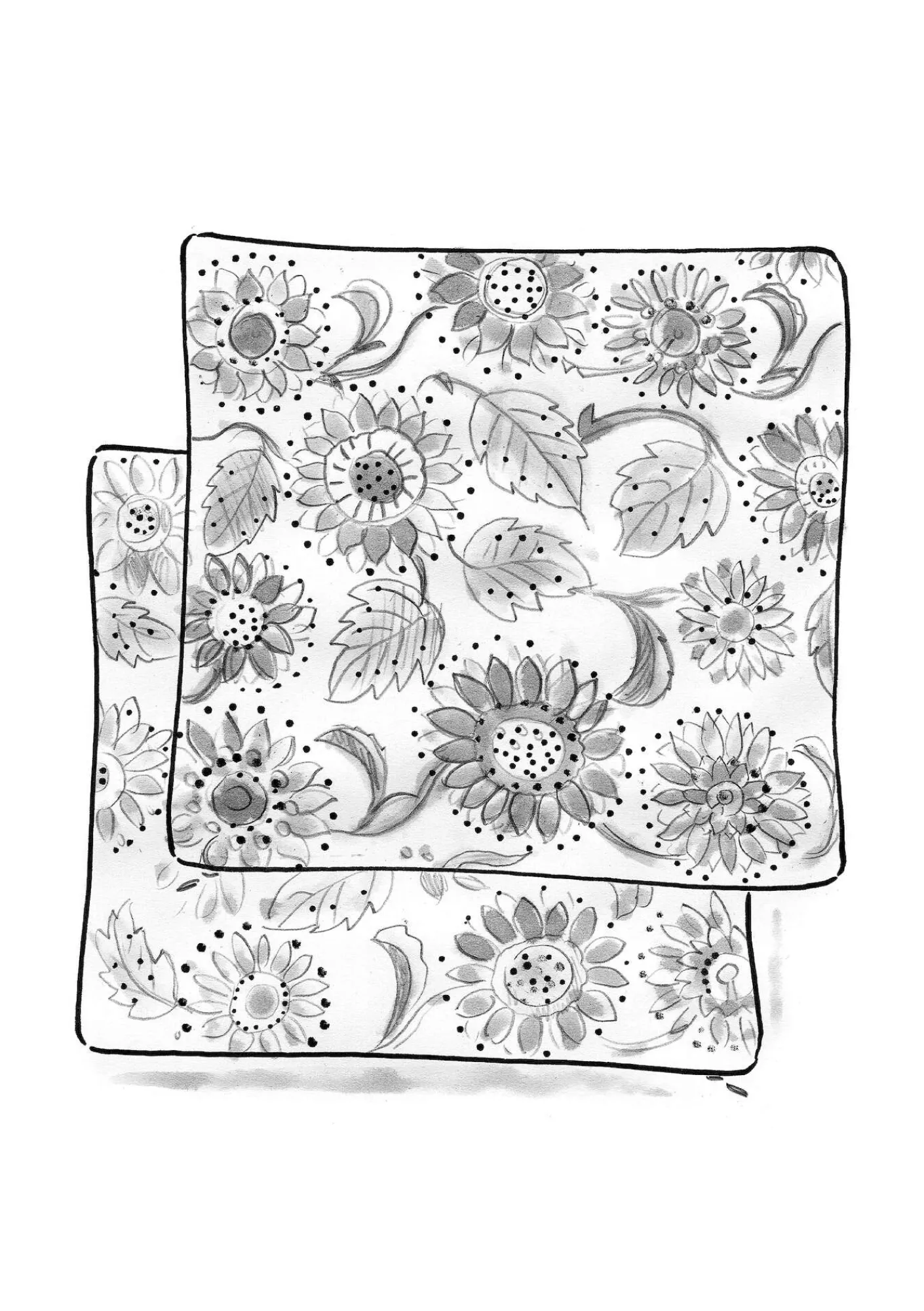 Kuddfodral "Sunflower" i ekologisk bomull/lin-Gudrun Sjödén Clearance