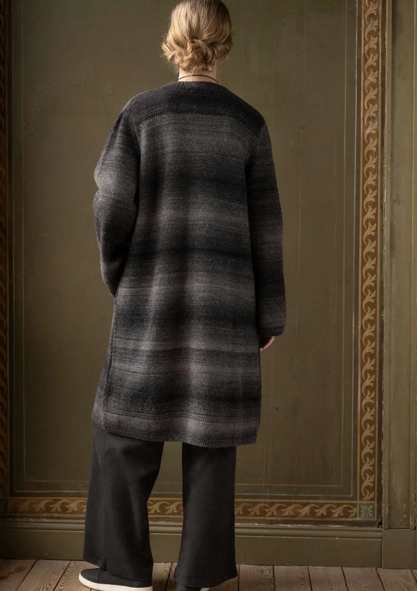 Långkofta "Eckerö" i effektfärgad ull-Gudrun Sjödén Clearance