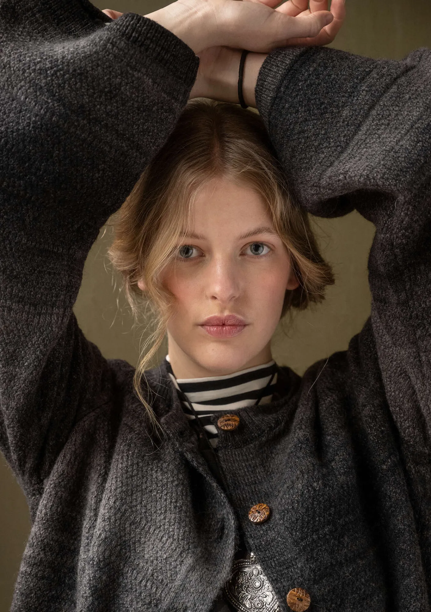 Långkofta "Eckerö" i effektfärgad ull-Gudrun Sjödén Clearance