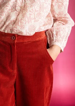 Manchesterbyxa i ekologisk bomull/elastan-Gudrun Sjödén