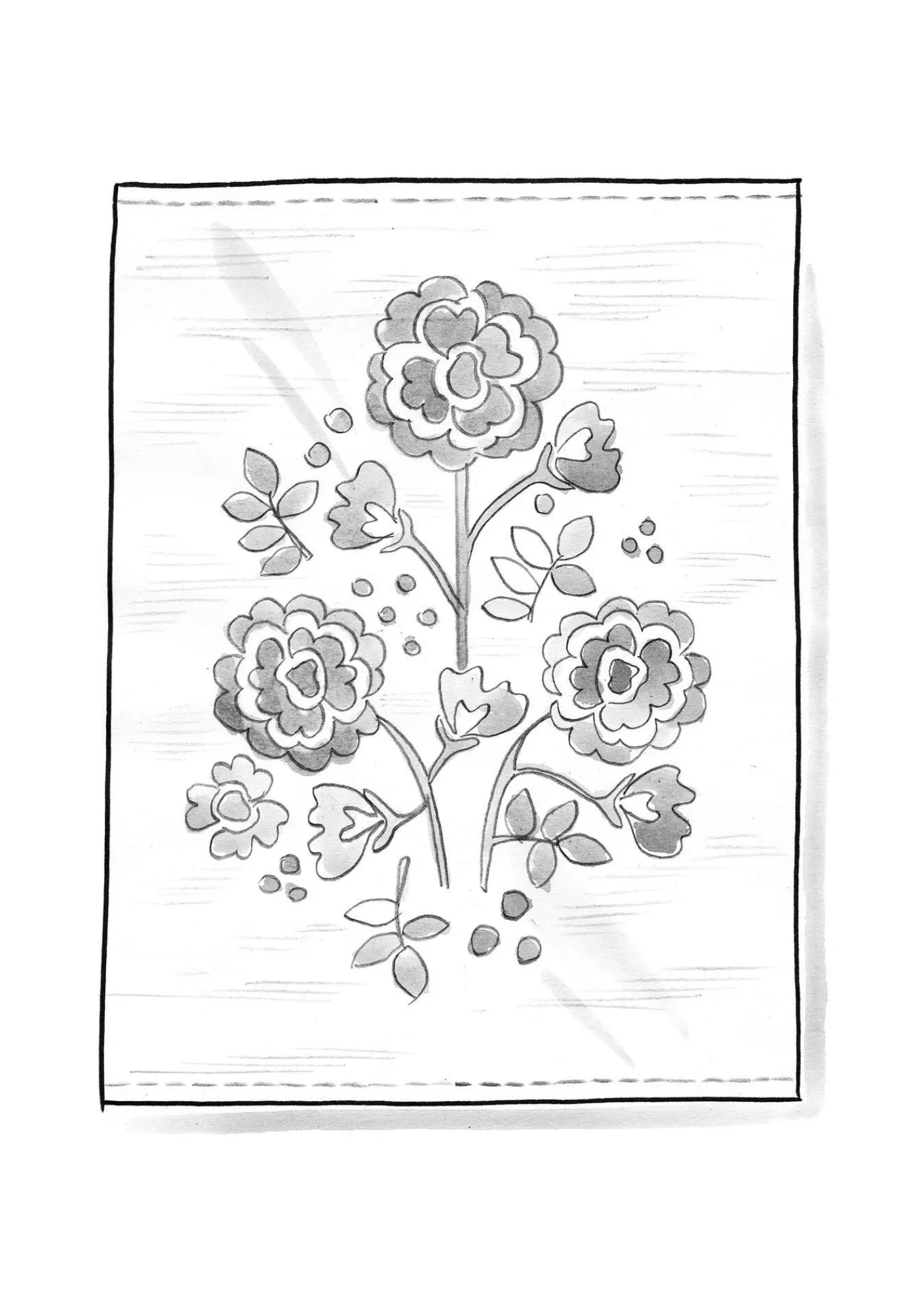 Matta "Wild rose" i ekologisk bomull-Gudrun Sjödén New