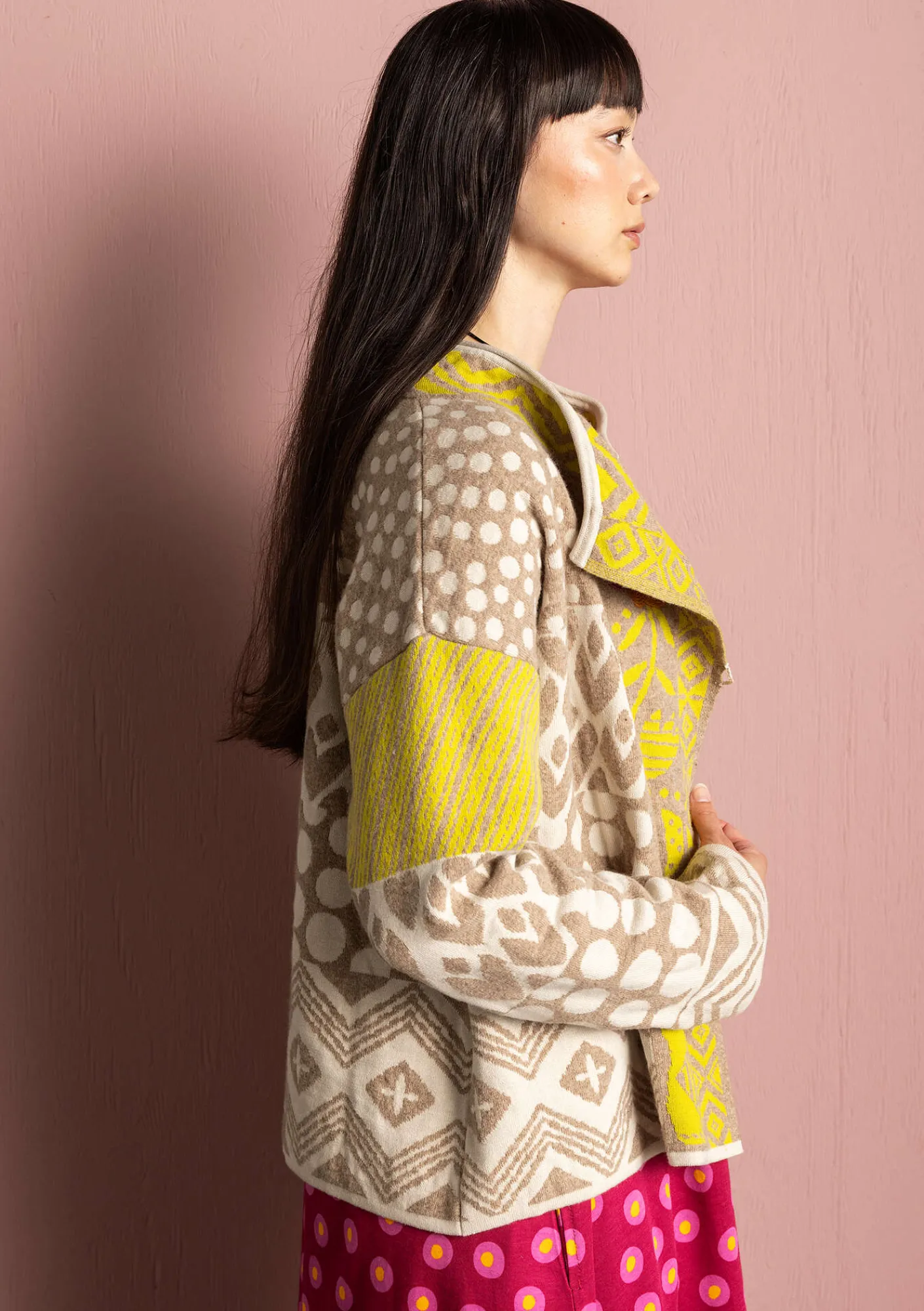 Omlottkofta "Viktoria" i lammull/bomull-Gudrun Sjödén Online