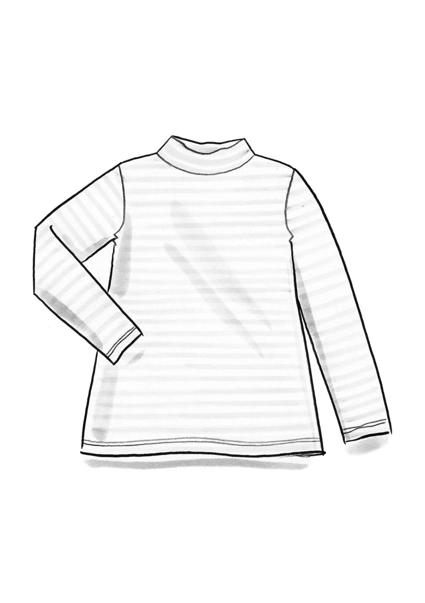 Randig halvpolo i ekologisk bomull-Gudrun Sjödén Hot