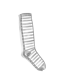 Randig knästrumpa i ekologisk bomull-Gudrun Sjödén Best