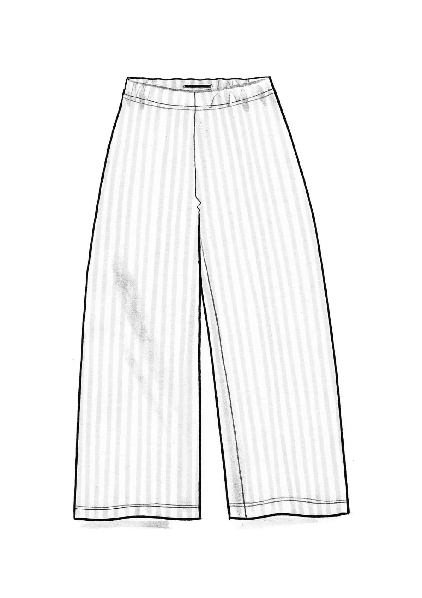 Randig trikåbyxa i ekologisk bomull/modal-Gudrun Sjödén Hot