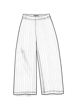 Randig trikåbyxa i ekologisk bomull/modal-Gudrun Sjödén