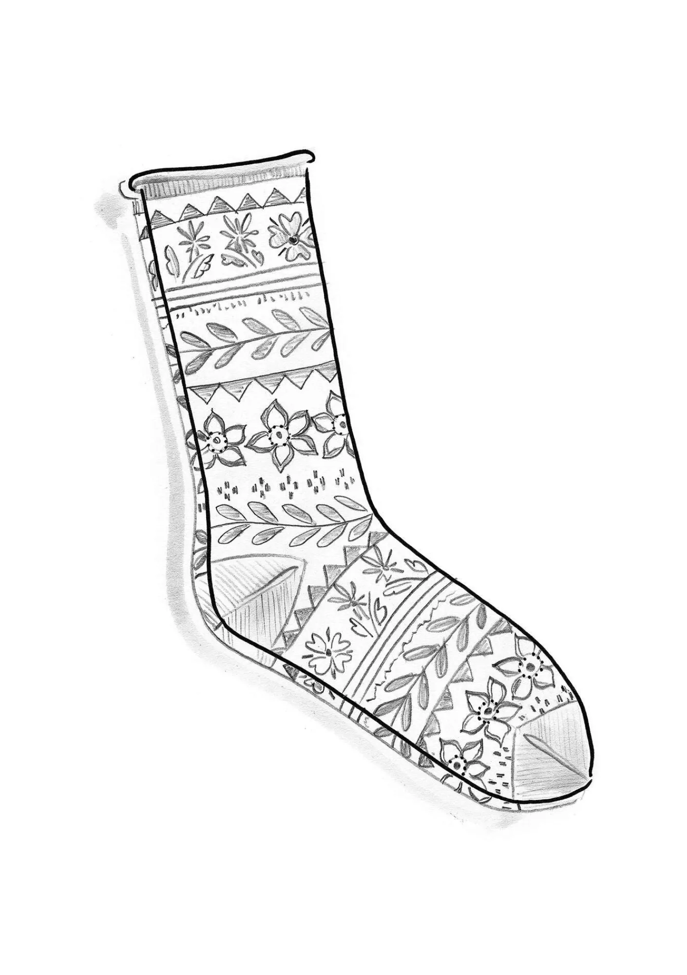 Socka "Twinkle" i ullfrotté-Gudrun Sjödén New