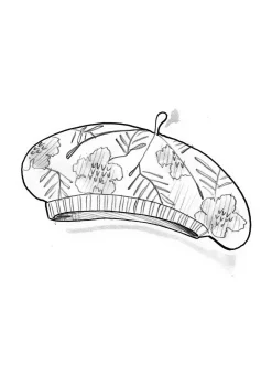 Stickad basker "Gnistra" i alpackamix/ekoligisk och återvunnen bomull-Gudrun Sjödén Best