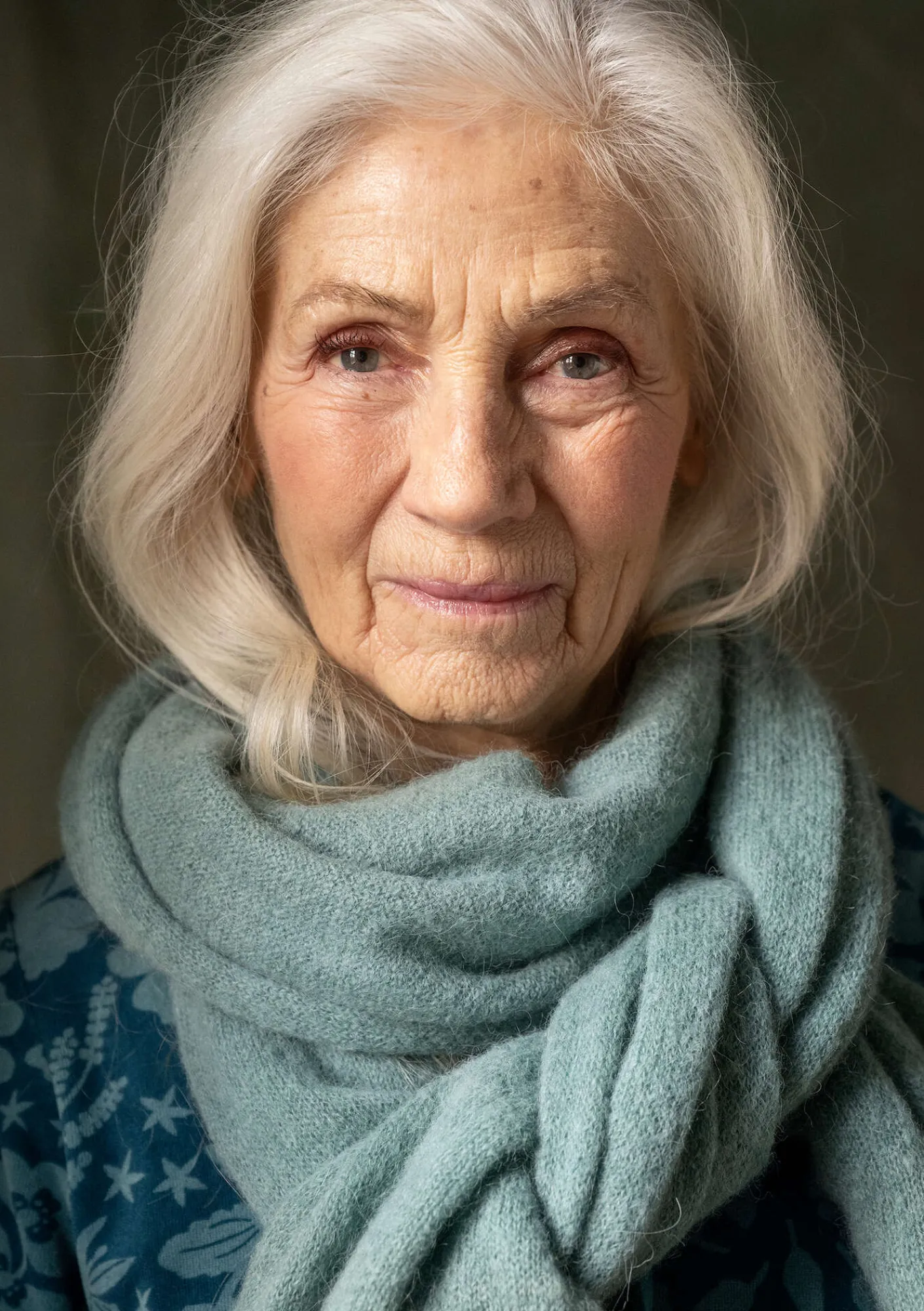 Stickad halsduk i alpackamix-Gudrun Sjödén Best