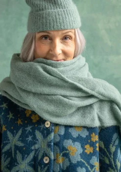 Stickad halsduk i alpackamix-Gudrun Sjödén Best