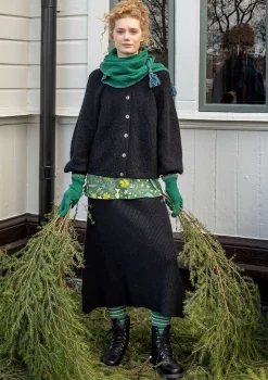 Stickad kjol "Vinternatt" i alpackamix-Gudrun Sjödén Online