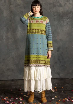 Stickad klänning "Kajsa" i ekologisk/återvunnen bomull-Gudrun Sjödén Sale