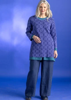 Stickad tunika "Freja" i ekologisk/återvunnen bomull-Gudrun Sjödén