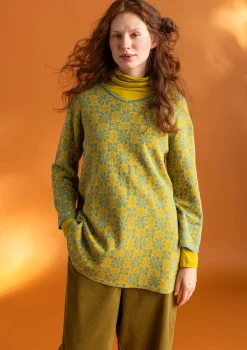 Stickad tunika "Freja" i ekologisk/återvunnen bomull-Gudrun Sjödén