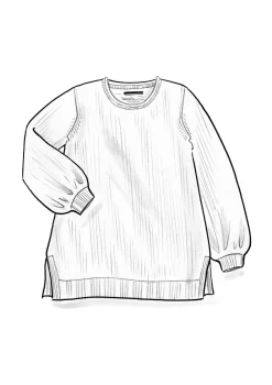 Stickad tunika "Vinternatt" i alpackamix-Gudrun Sjödén