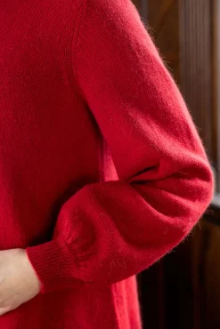 Stickad tunika "Vinternatt" i alpackamix-Gudrun Sjödén Hot