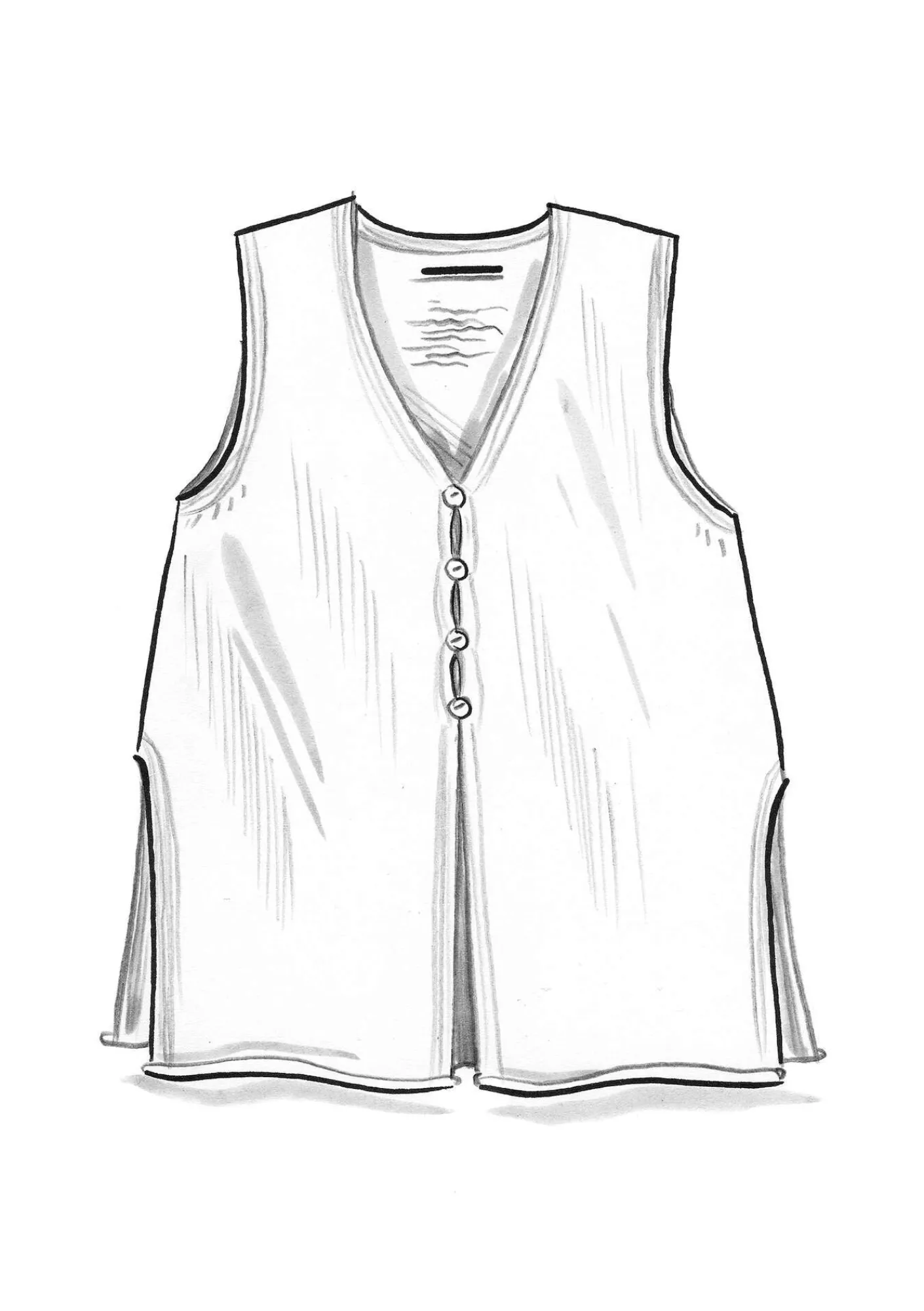 Stickad väst i alpackamix-Gudrun Sjödén New