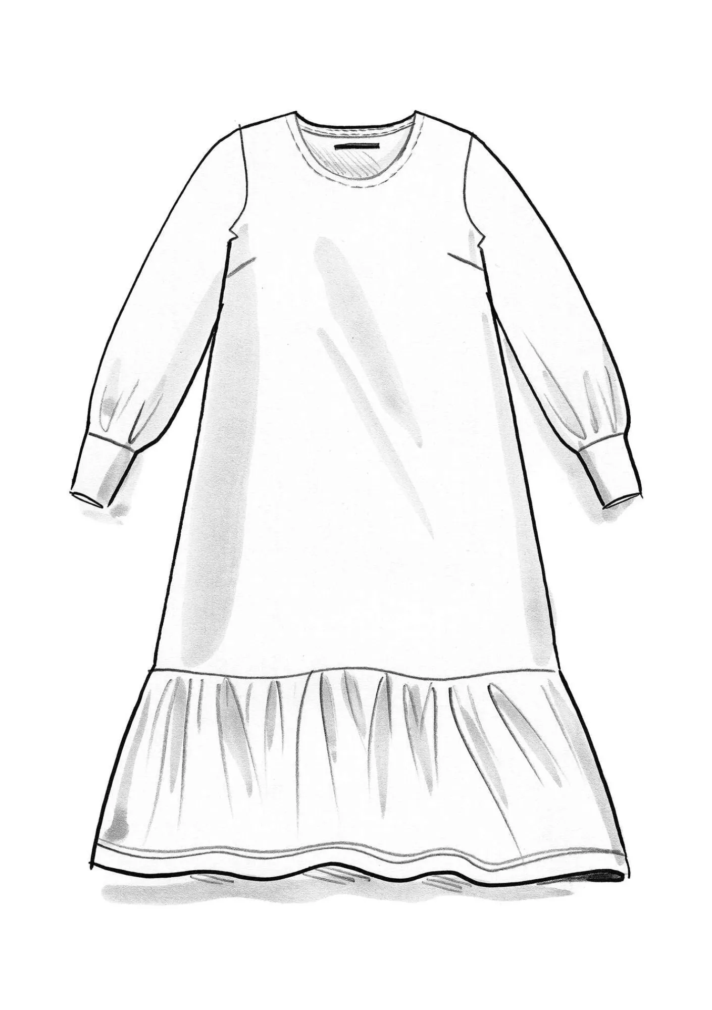 Trikåklänning i ekologisk bomull/lin-Gudrun Sjödén Sale