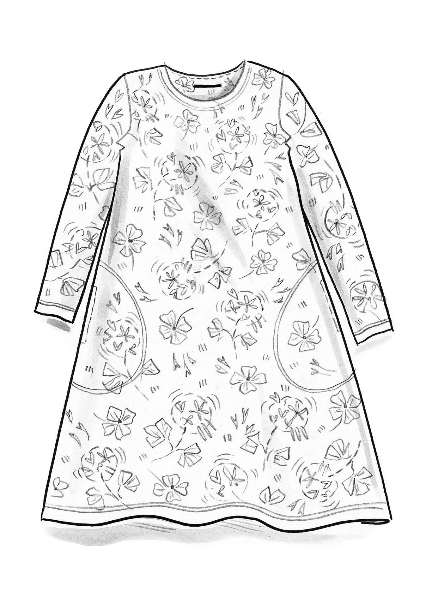 Trikåklänning "Pelargon" i lyocell/elastan-Gudrun Sjödén