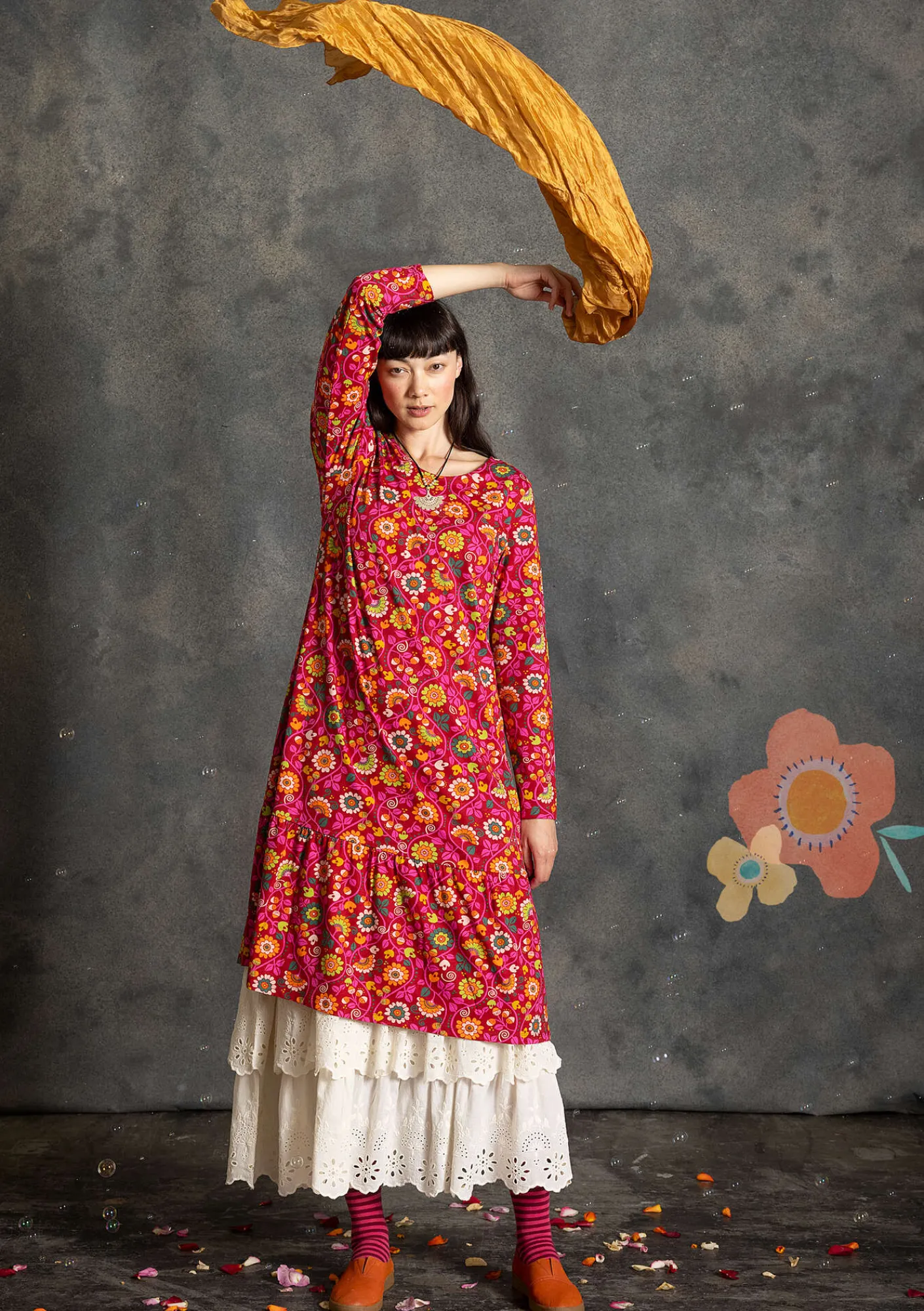 Trikåklänning "Rupangi" i ekologisk bomull-Gudrun Sjödén Sale