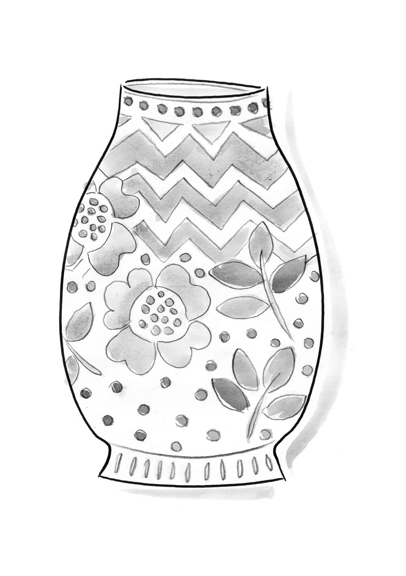 Vas "Wild rose" i keramik-Gudrun Sjödén Discount