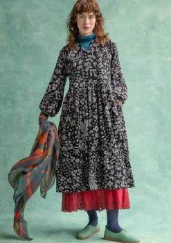 Velourklänning "Katla" i ekologisk bomull/återvunnen polyester-Gudrun Sjödén Sale