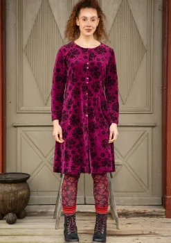 Velourklänning "Selma" i ekologisk bomull/återvunnen polyester-Gudrun Sjödén Clearance