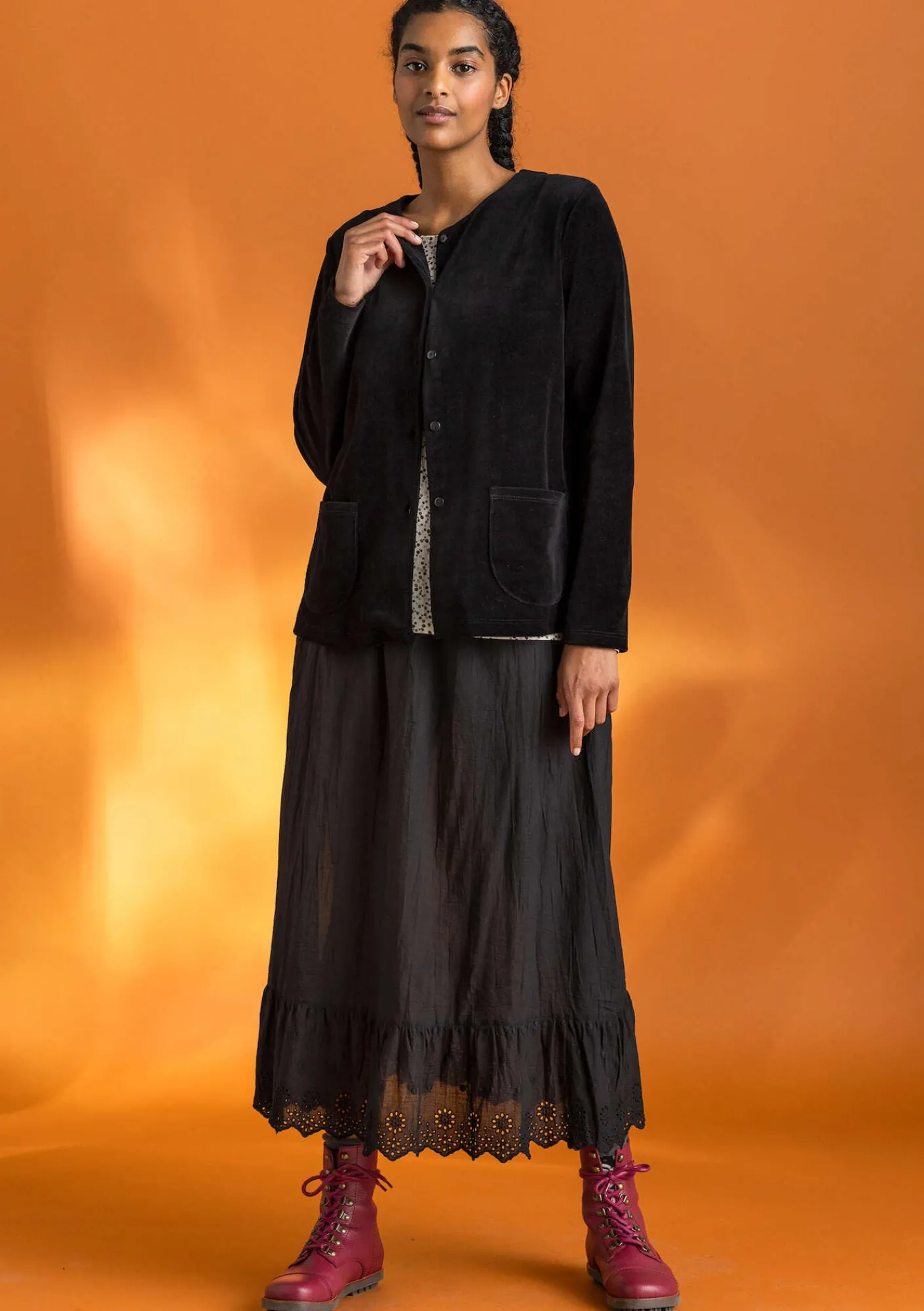 Velourkofta i ekologisk bomull/återvunnen polyester-Gudrun Sjödén Outlet