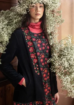 Velourkofta "Nora" i ekologisk bomull/återvunnen polyester-Gudrun Sjödén