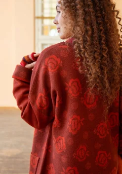 Vändbar stickad kappa 