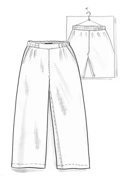 Vävd byxa ”Asta” i lin-Gudrun Sjödén Best