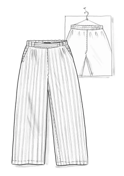 Vävd byxa ”Asta” i lin-Gudrun Sjödén Online