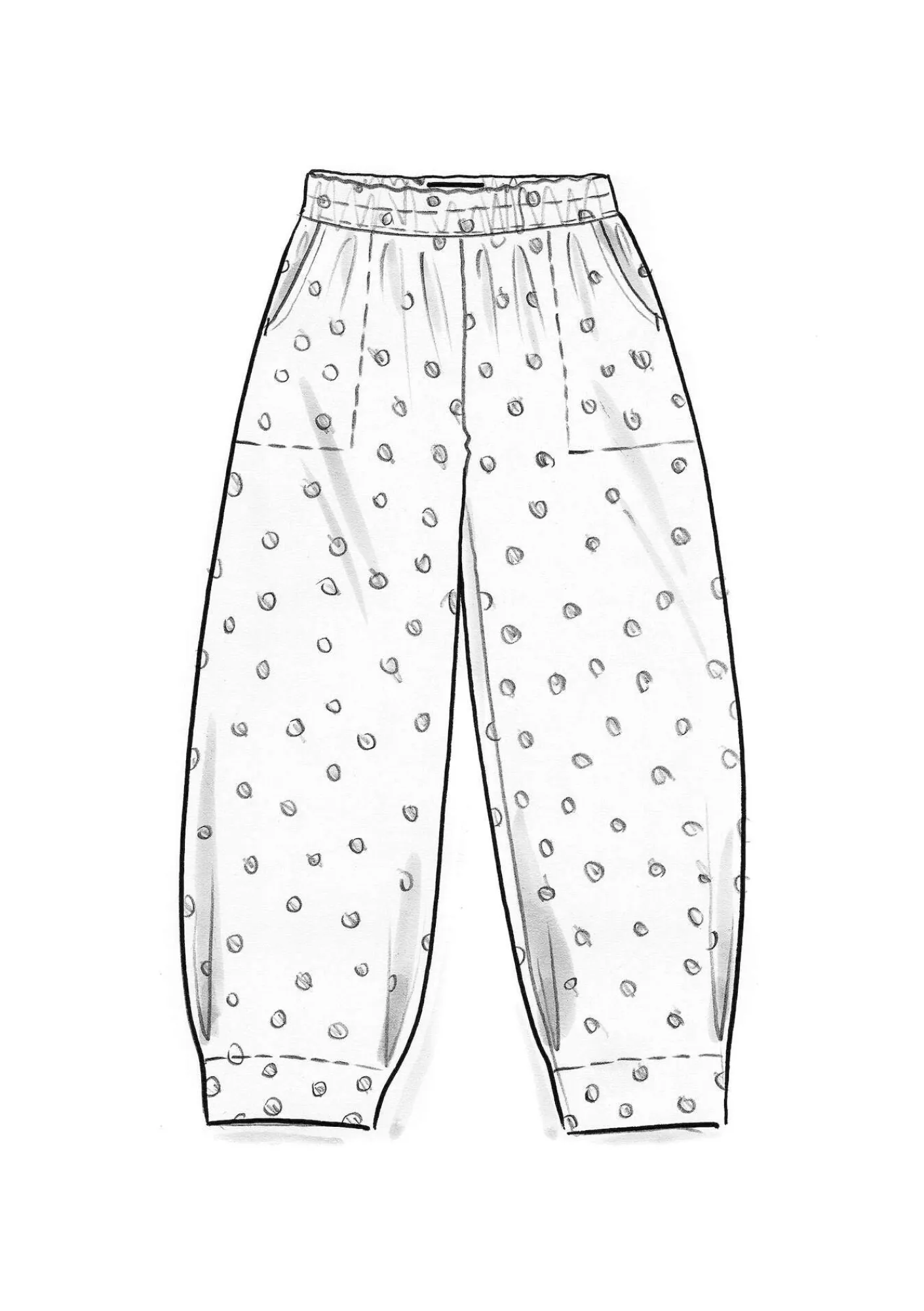 Vävd byxa i ekologisk bomullsdobby1-Gudrun Sjödén