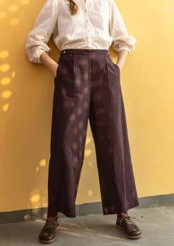 Vävd byxa "Stina" i ekologisk bomull-Gudrun Sjödén Best